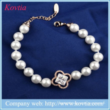 Artificial pearl bracelet design, fashion chucky pearl bracelet, fake pearl bracelets wholesale